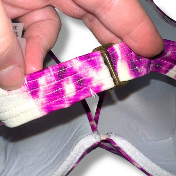 Victorias Secret Womens Bikini Top and Bottom Push Up Underwire Foldover Waist - Picture 6 of 13